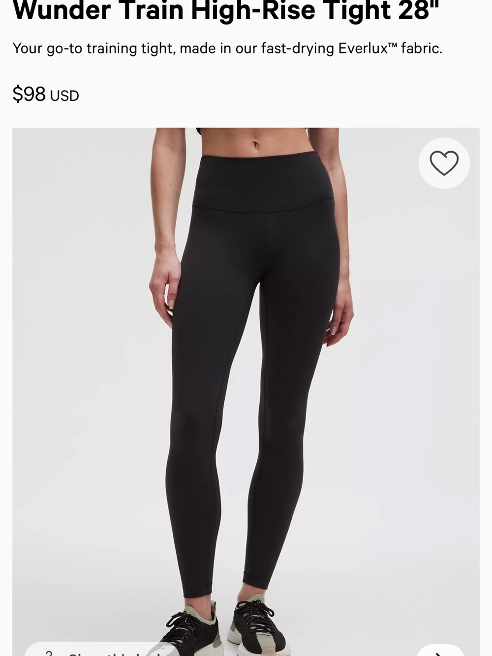 lululemon athletica Wunder Train High-Rise Tight 28"